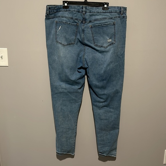 Universal Standard Sienna High Rise Skinny Jeans Distressed Blue 30” Sz 22L - Picture 3 of 6